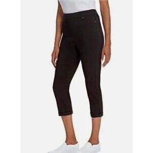 NEW Mario Serrani Women's XS Comfort Stretch Capri Pants Black